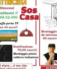 Montaggio lampadario applique Monteverde Roma