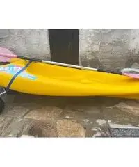 Canoa pagaia e carrellino Canoa pagaia e carrellino