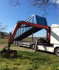 Semirimorchio con gru palfinger da 11m