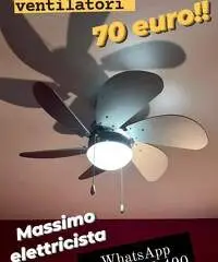 Montaggio ventilatore a soffitto Roma 70 euro Montaggio ventilatore a soffitto Roma 70 euro