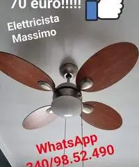 Montaggio ventilatore a soffitto Roma 70 euro Montaggio ventilatore a soffitto Roma 70 euro