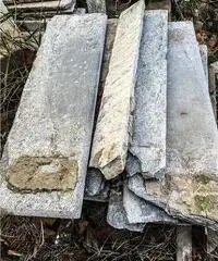 N#176; 23 bancali di mattonelle, tegole, gradini fine 1800