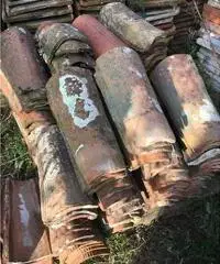 N#176; 23 bancali di mattonelle, tegole, gradini fine 1800