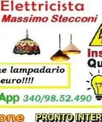 Montaggio lampadario Roma Aventino