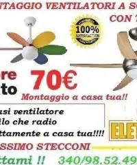 Lampadari ikea montaggio elettricista Massimo Stecconi