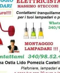 Elettricista lampadari e plafoniere 20 euro