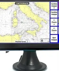GPS navigatore nautico plotter cartografico display colori 7,0