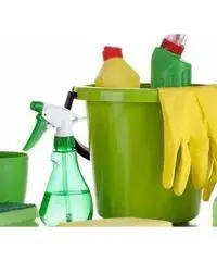 donna delle pulizie domestiche e stiro