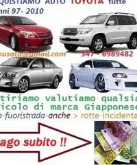 Acquisto auto veicoli usati, anche rotti ritiro immediato chiama 3476989482