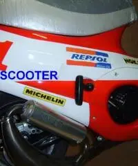 Mini scooter per bambini a scoppio 2T rosso bianco