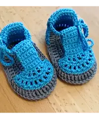 Scarpine neonato in cotone a mano