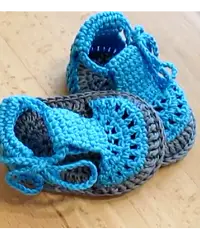 Scarpine neonato in cotone a mano