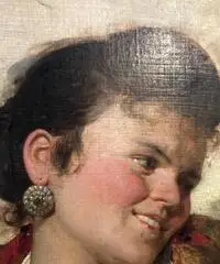 Quadro Francesco De Gregorio inizio 900 maternità