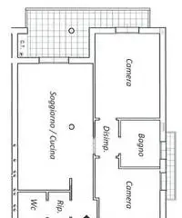 Due camere e due bagni, arredato