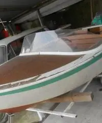 Motoscafo epoca mt.5 con carrello acciaio inox