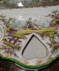 Raro calamaio '800 in ceramica dipinta a mano - Vicenza