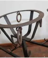 Coppia alari Toscani epoca 700 ferro battuto. Antico Antiqu - Viterbo