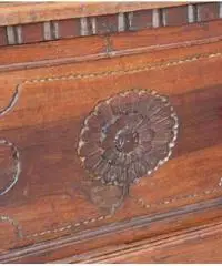 Cassapanca noce toscana XVII sec restaurata spettacolare C - Viterbo